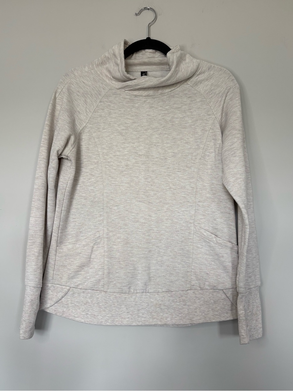 90 Degree Cowl Neck Pullover Sweatshirt Beige/Nude Colour Size M Athletic-Wear